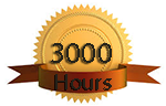 J) 3000 hours